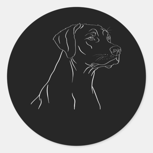Rhodesian Ridgeback Kleuren Ronde Sticker (Voorkant)