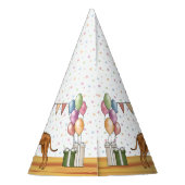 Rhodesian Ridgeback Kleurrijke Pastel Gelukkige Ve Feesthoedjes (Achterkant)