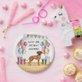 Rhodesian Ridgeback Kleurrijke Pastel Gelukkige Ve Papieren Bordje (Feest)