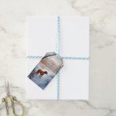 Rhodesian Ridgeback laat het sneeuwen Kerstmis Cadeaulabel (Met Touw)