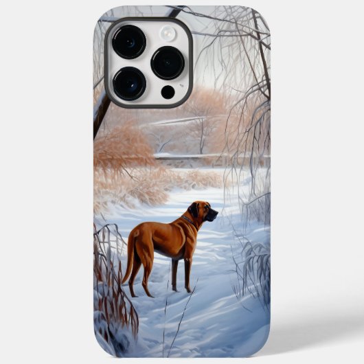 Rhodesian Ridgeback laat het sneeuwen Kerstmis Case-Mate iPhone Case (Achterkant)
