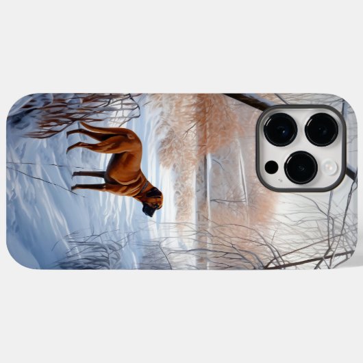 Rhodesian Ridgeback laat het sneeuwen Kerstmis Case-Mate iPhone Case (Achterkant (horizontaal))