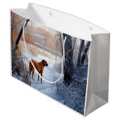 Rhodesian Ridgeback laat het sneeuwen Kerstmis Groot Cadeauzakje (Achterkant Gekanteld)