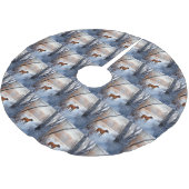 Rhodesian Ridgeback laat het sneeuwen Kerstmis Kerstboom Rok (Gekanteld)