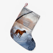 Rhodesian Ridgeback laat het sneeuwen Kerstmis Kleine Kerstsok (Voorkant (Hangend))