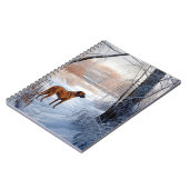 Rhodesian Ridgeback laat het sneeuwen Kerstmis Notitieboek (Linkerzijde)