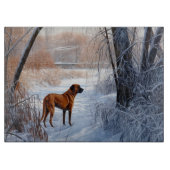 Rhodesian Ridgeback laat het sneeuwen Kerstmis Snijplank (Voorkant)