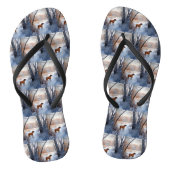 Rhodesian Ridgeback laat het sneeuwen Kerstmis Teenslippers (Voetbed)