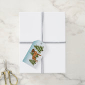Rhodesian Ridgeback Leeuw Hond Sneeuw Winterse Bos Cadeaulabel (Met Touw)