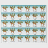 Rhodesian Ridgeback Leeuw Hond Sneeuw Winterse Bos Cadeaupapier (Vlak)