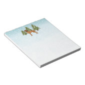 Rhodesian Ridgeback Leeuw Hond Sneeuwachtig Winter Notitieblok (Schuin)