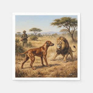 Rhodesian Ridgeback Leeuw Honden Kunst Servet
