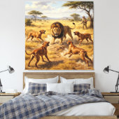 Rhodesian Ridgeback Leeuwenhond Kunst Canvas Afdruk (Insitu (Slaapkamer))