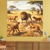 Rhodesian Ridgeback Leeuwenhond Kunst Canvas Afdruk (Insitu (Woonkamer))