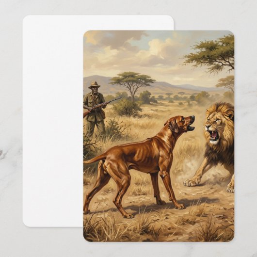Rhodesian Ridgeback Leeuwenhond Kunst Kaart (Voorkant / Achterkant)
