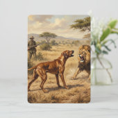 Rhodesian Ridgeback Leeuwenhond Kunst Kaart (Staand voorkant)