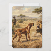 Rhodesian Ridgeback Leeuwenhond Kunst Kaart (Voorkant)