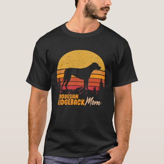 Rhodesian Ridgeback Mama Mama Retro Dog Wo T-shirt (Voorkant)
