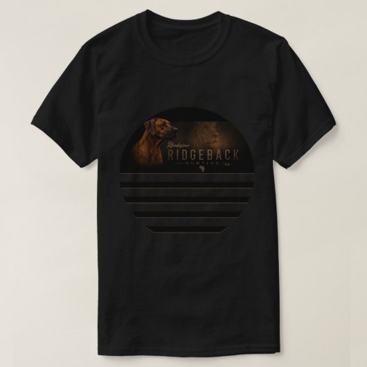 Rhodesian Ridgeback met Leeuw T-shirt (Design voorkant)