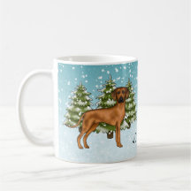 Rhodesian Ridgeback met naam Besneeuwd Winter Woud