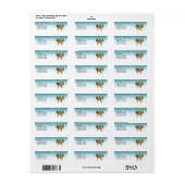 Rhodesian Ridgeback met tekst Snowy Winter Forest Etiket (Full Sheet)