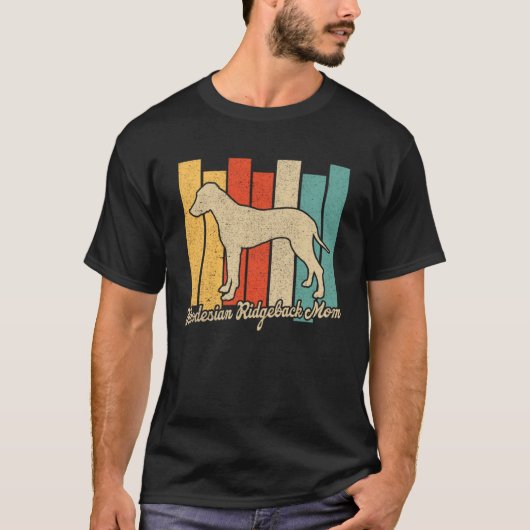 Rhodesian Ridgeback Moeder Retro Dog Mama Mot T-shirt (Voorkant)