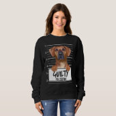 Rhodesian Ridgeback Mugshot Schuldige Hond Trui (Voorkant volledig)