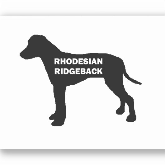 rhodesian ridgeback name silhouette sticker (Voorkant)