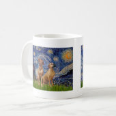 Rhodesian Ridgeback Paar - Sterrennacht Koffiemok (Voorkant links)