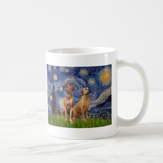 Rhodesian Ridgeback Paar - Sterrennacht Koffiemok (Rechts)