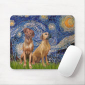 Rhodesian Ridgeback Paar - Sterrennacht Muismat (Met muis)