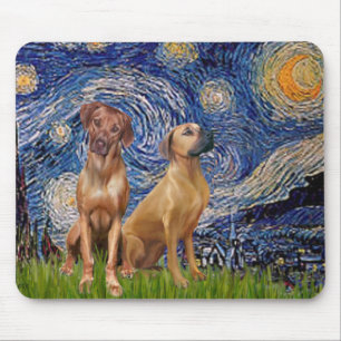 Rhodesian Ridgeback Paar - Sterrennacht Muismat