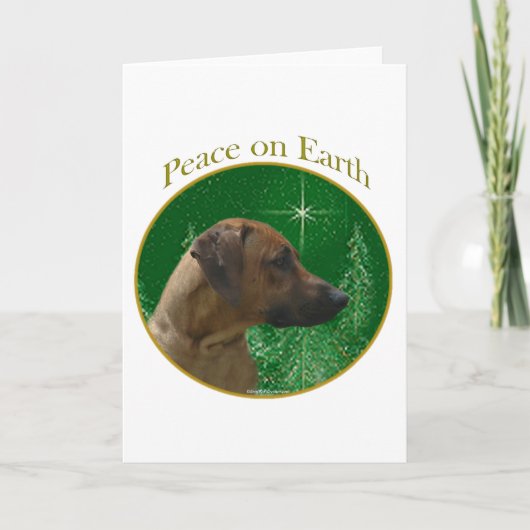 Rhodesian Ridgeback Peace Feestdagen Kaart (Voorkant)