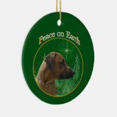 Rhodesian Ridgeback Peace Keramisch Ornament (Rechts)
