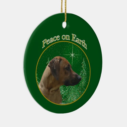Rhodesian Ridgeback Peace Keramisch Ornament (Rechts)
