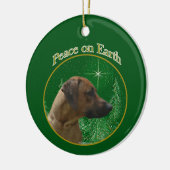 Rhodesian Ridgeback Peace Keramisch Ornament (Links)