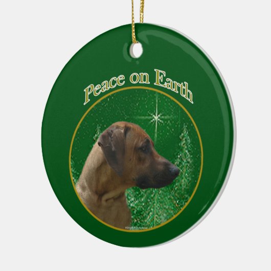 Rhodesian Ridgeback Peace Keramisch Ornament (Links)