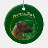 Rhodesian Ridgeback Peace Keramisch Ornament (Achterkant)
