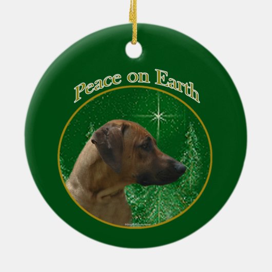 Rhodesian Ridgeback Peace Keramisch Ornament (Achterkant)