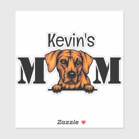 Rhodesian Ridgeback Peking mam gepersonaliseerd Sticker (Vel)