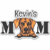 Rhodesian Ridgeback Peking mam gepersonaliseerd Sticker (Voorkant)
