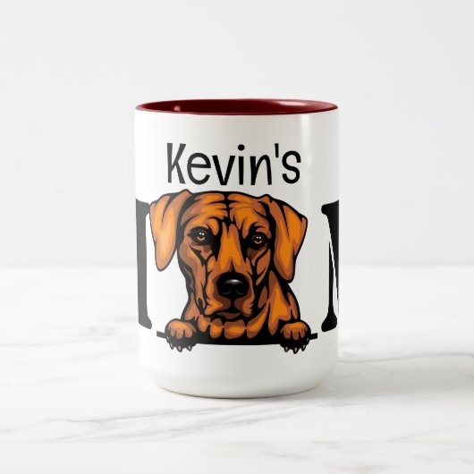 Rhodesian Ridgeback Peking Personeelsmam Tweekleurige Koffiemok (Center)