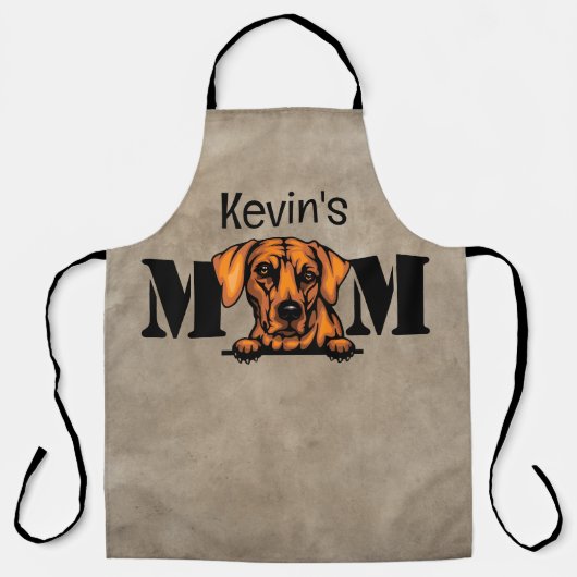 Rhodesian Ridgeback Personaliseerde mam Apron Schort (Voorkant)