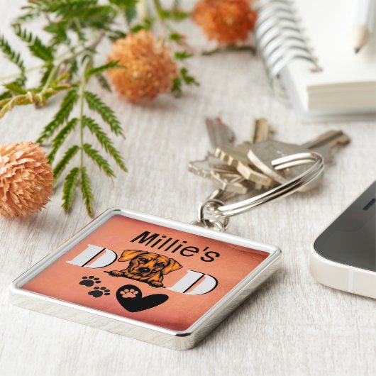 Rhodesian Ridgeback Personalized Peking Sleutelhanger (Zijkant)