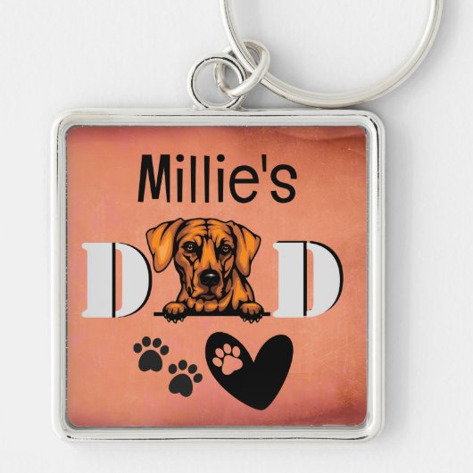 Rhodesian Ridgeback Personalized Peking Sleutelhanger (Voorkant)