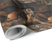 Rhodesian Ridgeback Pompoenen Halloween Griezelen Cadeaupapier (Rol Hoek)