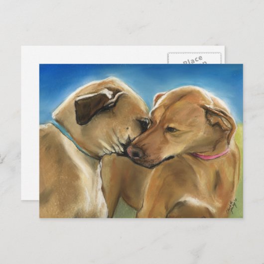 Rhodesian Ridgeback Postc Briefkaart (Voorkant / Achterkant)