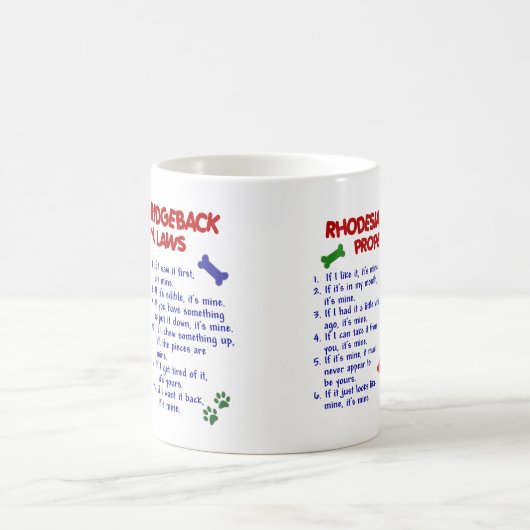 RHODESIAN RIDGEBACK Property Laws 2 Koffiemok (Center)