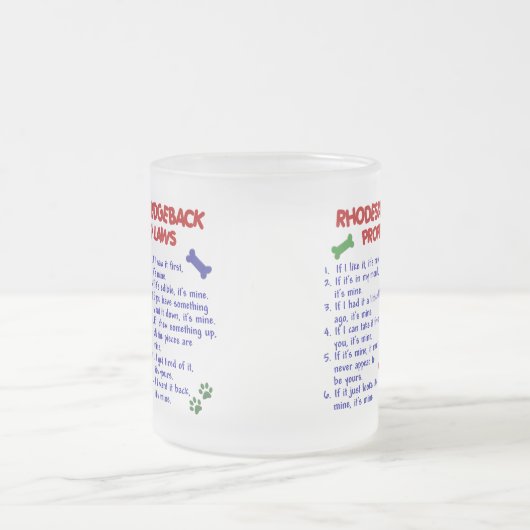 RHODESIAN RIDGEBACK Property Laws 2 Matglas Koffiemok (Center)