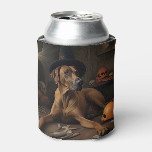 Rhodesian Ridgeback Pumpkins Halloween Scary Blikjeskoeler (Blikje Voorkant)